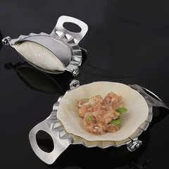 Household 304 stainless steel dumpling-making tool, round dumpling mold lazy style patterned dumpling maker, patterned dumpling maker