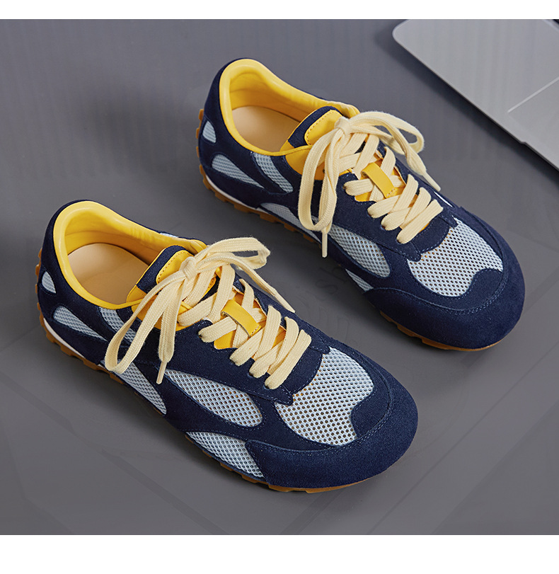 Damen Trainingsschuhe Aus Echtleder Atmungsaktive Sneaker_voghion.com