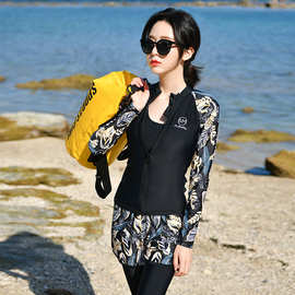 潜水服女新款分体冲浪服长袖水母服潜水衣五件套泳衣现货批发