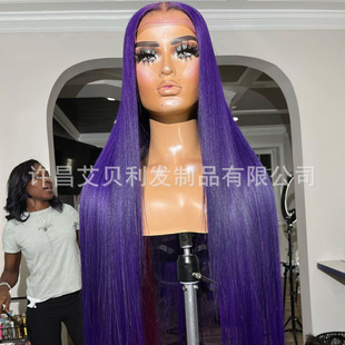 ���S��ɫֱ�lstraight Purple human hair wig�W�����Q���˰l�^��