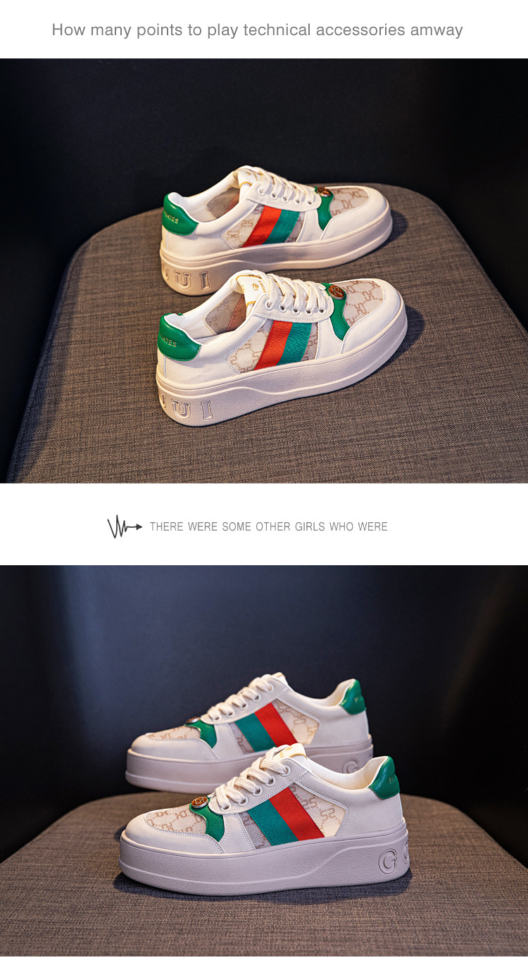 2023 Spring And Autumn New Leather Thick-soled Sneakers Women's Net red sponge cake dirty shoes European goods mesh women's shoes tide_voghion.com