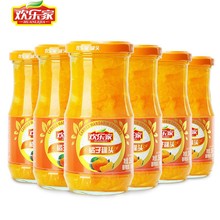 欢乐家橘子罐头256gX4罐/6罐水果糖水桔子黄桃罐头食品