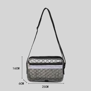 Spot 25*16*6 Graphene Anti-Static Dust-Free Conductive Ink Rhombus Printing Pvc Small Shoulder Bag Computer Bag
