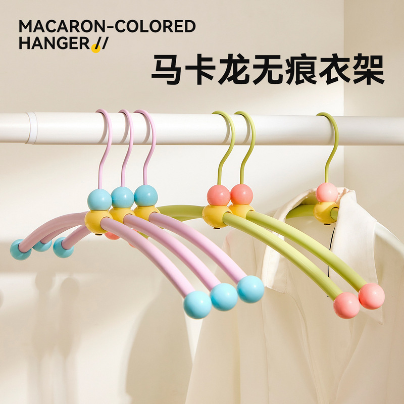 Dopamine Hangers for Home Use, Non-Slip, Traceless Clothes Hangers, Thickened Rainbow Drying Racks, No Bulging on Shoulders or Corners