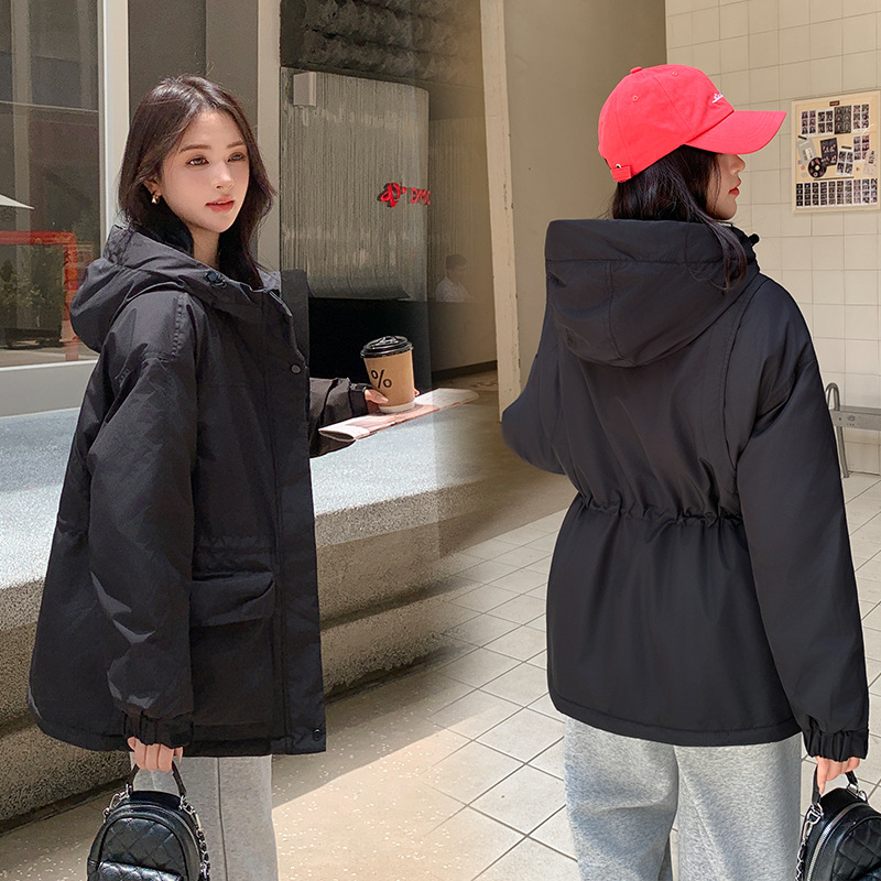 Herramientas de asalto chaqueta con capuz 2025, otoño y invierno nuevo estilo de alta sensación relajado abrigo de moda casual caliente