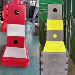 Factory rubber transportation facilities isolation Pier blue and white plastic isolation Pier Road isolation Pier anti-collision chain pole