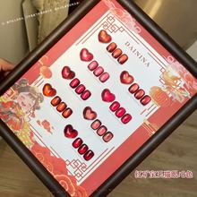 8色红矿宝玉猫眼2025秋冬流行显白红色系猫眼甲油胶套装美甲专用