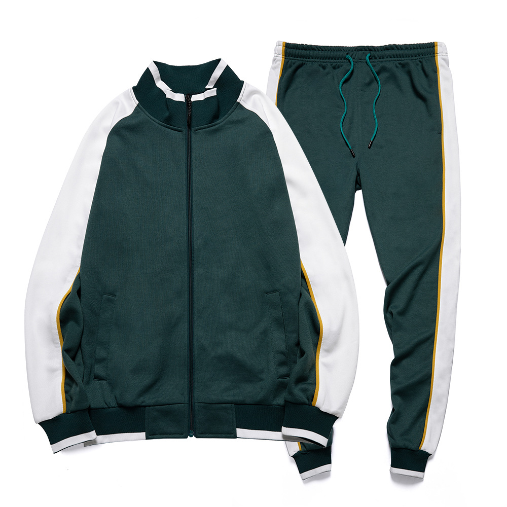Herrenbekleidung Herren neuer Herbst Langarmpullover Übergröße Sportbekleidung Herren zweiteiliger Sport- und Freizeitanzug_voghion.com