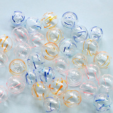 空心玻璃球球北海道风铃彩绘泡泡珠子diy自制饰品配件简约透明珠
