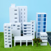 多规格DIY沙盘建筑模型材料 模型高楼 模型大厦制作ABS拼装楼房