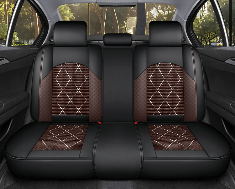 New car seat covers, breathable ice silk material, full-coverage design, suitable for sports cars, universal for drivers, and designed for use in vehicles