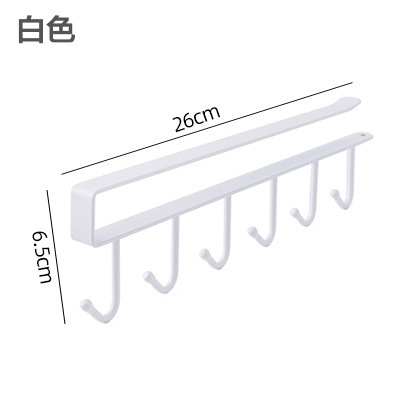 穴を開けない家庭用キッチンカップ棚棚棚水カップ棚棚棚吊り式フック整理収納棚|undefined
