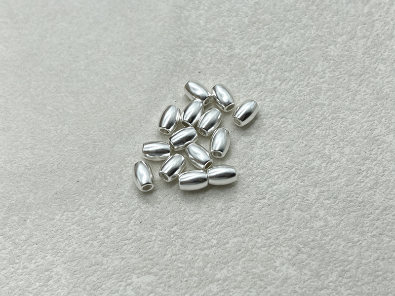 999 pure silver seven-bead olive-shaped beads DIY bracelet accessories, spacer beads, fortune beads, bracelet beads, silver beads