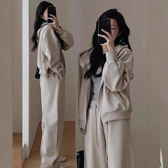春の婦人服セット、ティーカラー系コーデ、大きいサイズの婦人服一式、今年流行のソルト系スウェット上下セット