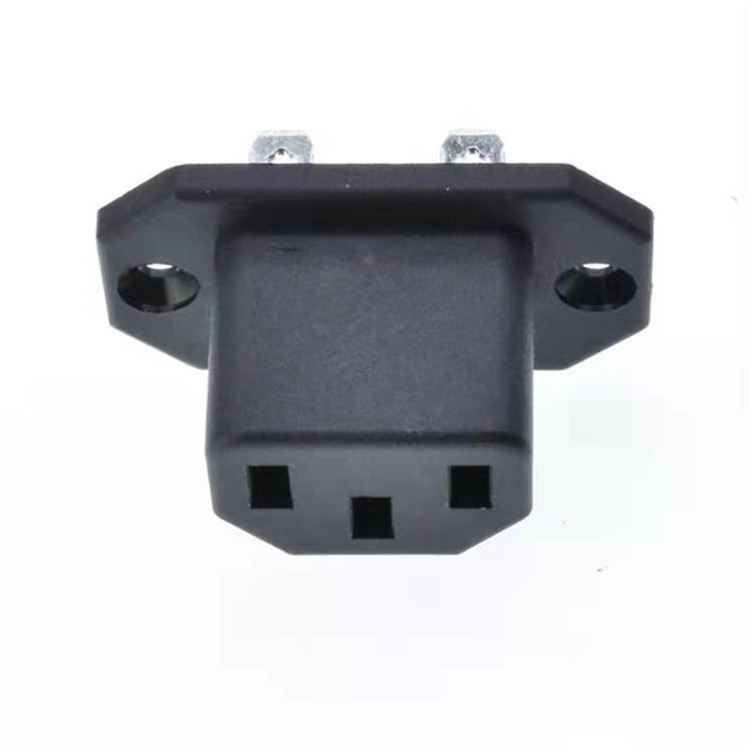 AC带耳朵品字母插座 AC电源插座 全铜电饭锅插头电脑插座10A250V