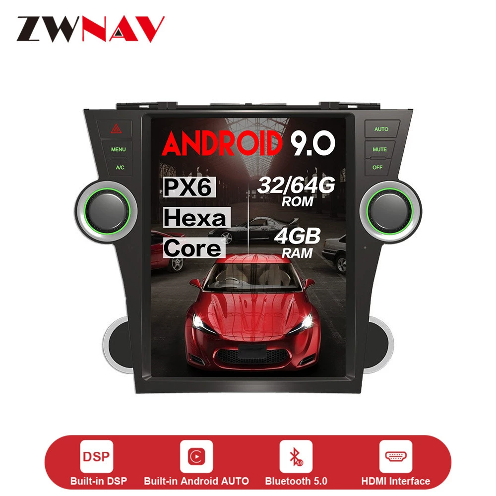Совместимо с Toyota Highland TOYOTA HIGHLANDER 2009-2013 Центральная панель Eplica и навигация Android