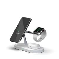 Apple, беспроводное зарядное устройство, с синхронизацией с телефоном, совместимые часы, наушники, три в одном, 15 Вт