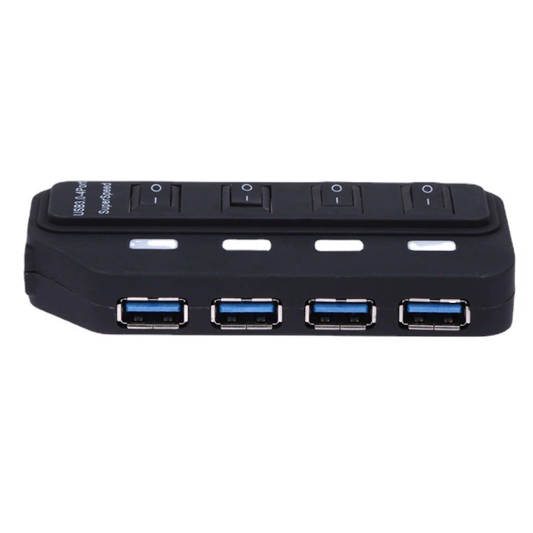 USB-разветвитель USB3.0 четыре отверстия хаб 4 лента независимый переключатель четыре порта 3.0 хаб USB полупроводник