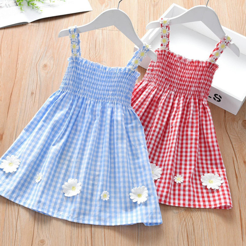 Summer Little Girl Tank Top Princess Dress for Girls 1-6 Years Old, Outerwear Children Tank Top Top Princess Dress