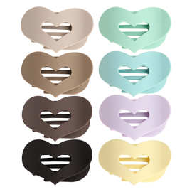 PC加厚跨境磨砂爱心鸭嘴夹后脑勺大号头饰发夹女抓力强不易断发饰