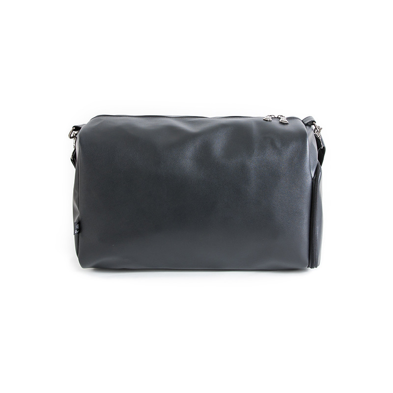 Bolsa de viaje de moda de gran capacidad, bolsas de viaje casuales de cuero suave para hombres y mujeres, bolsas deportivas de moda simples. image 5