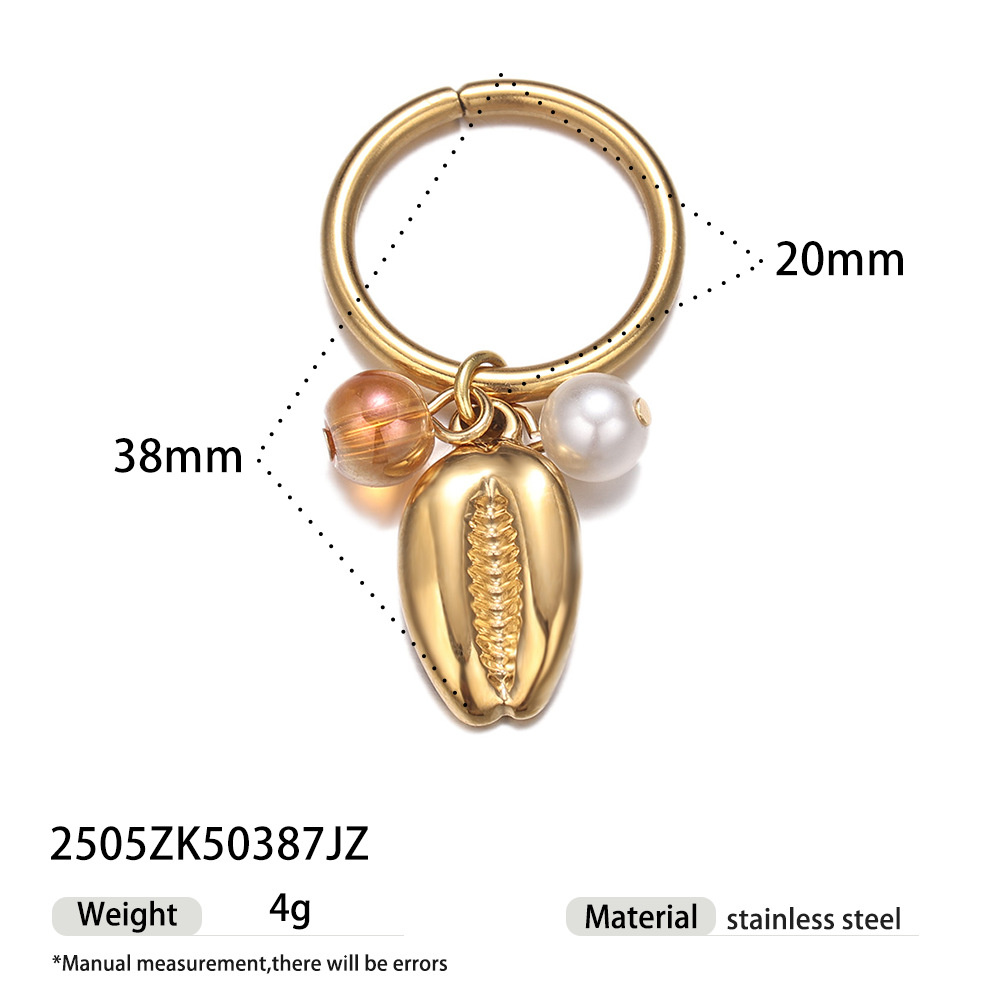 Anillo de acero inoxidable europeo y americano de Tena, lujo ligero, sentido de alta gama, estilo de playa marina, anillo de acero de titanio, diseño de nicho femenino
