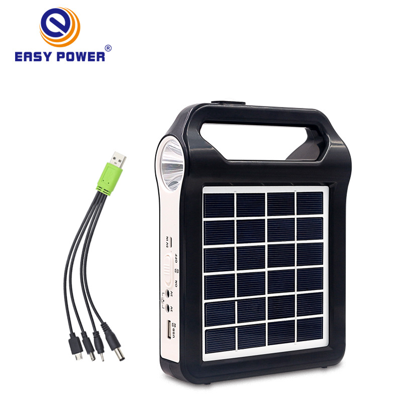 户外便携18650电池太阳能手电筒小系统户外应急电源照明EP-035