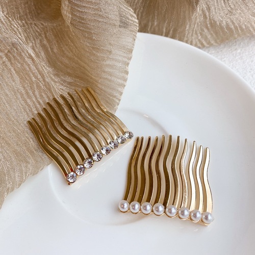 Inverted pearl seamless hairpin hair comb adult girl Internet celebrity bangs clip Korean insert comb side clip hairpin hair accessories