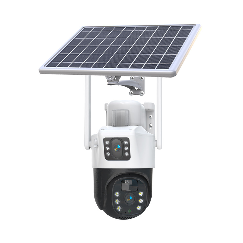 Monitoreo solar de doble cámara Wi-Fi para teléfonos móviles al aire libre impermeable IP66 HD monitor de visión nocturna image 7