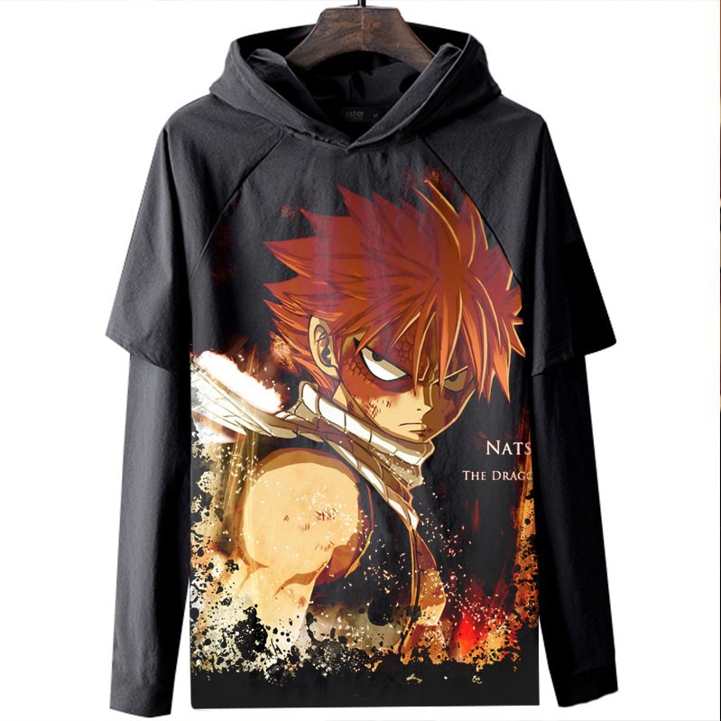 FAIRY TAIL妖精的尾巴 长袖T恤衣服数码印花休闲亚马逊速卖通外贸