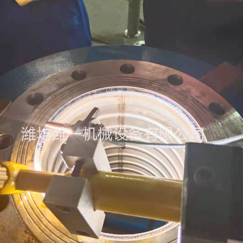 氩弧焊接设备  法兰钢管焊接机  法兰内孔环缝自动焊现货