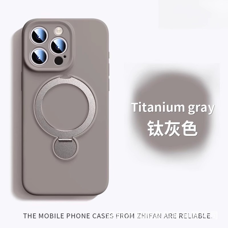 iPhone16PROMAX 液体シリコーン携帯電話ケース回転スタンドストラップ付き Apple 15 落下防止シースに適しています|undefined