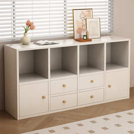 储物柜多层带柜门客厅简易落地收纳柜子家用学生柜矮书柜一件起批