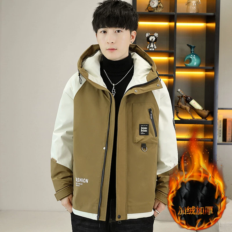 2024 осень-зима мужское корейское осеннее зимнее пальто мужское модное подростковое свободное пиджак топ-модель