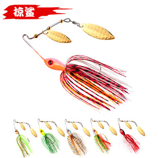 Manufacturer Wholesale Lure Bait Whisker Man Fake Bait 13g 17g Rotating Spinnerbait Fake Fish Composite Spinnerbait Fishing Tackle