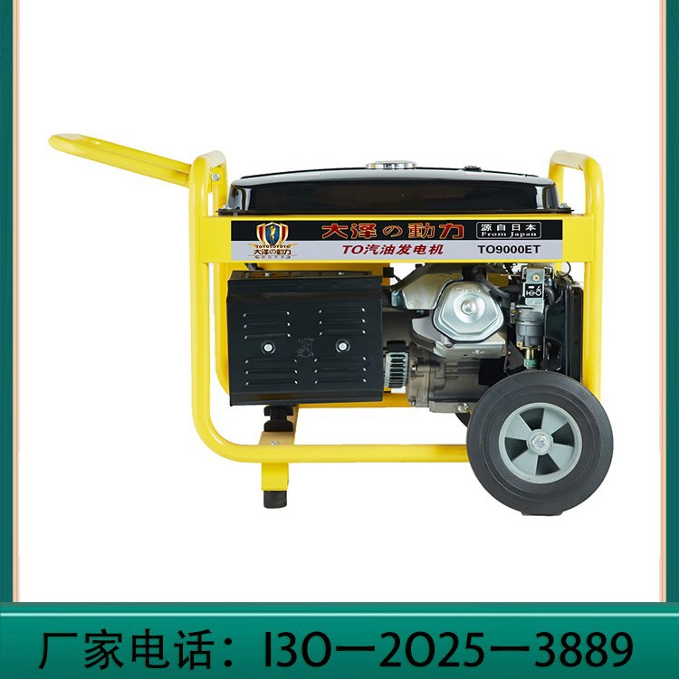 概括大泽动力8KW汽油发电机 TO9000ET-S工业三相电单相双电压机组