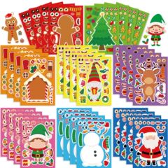 CM2407006子供アニメかわいい漫画クリスマス雪だるまヘラジカ素材親子インタラクティブ知育シール