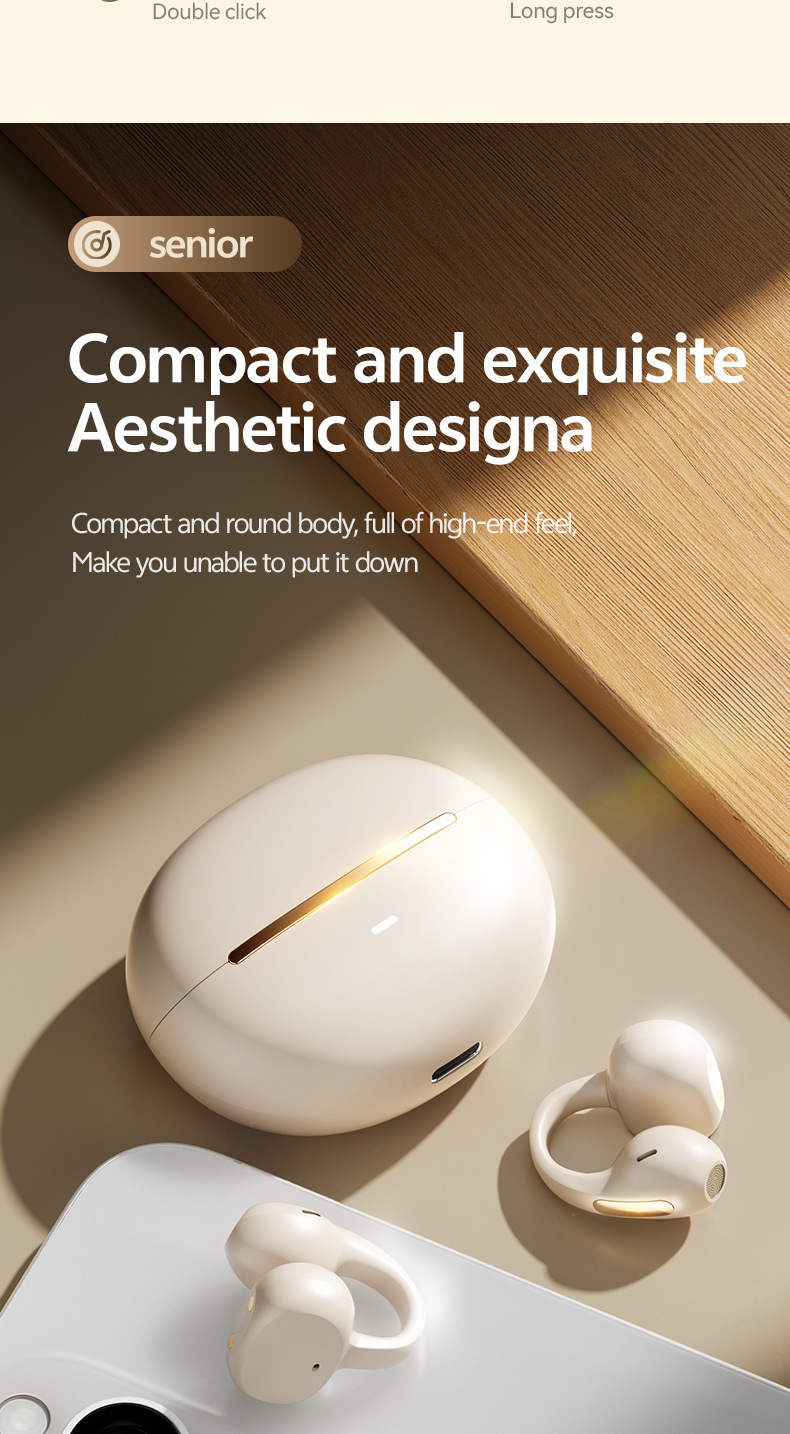 New 2025 OWS Open-Ear Earbuds – High-Fidelity, Smart AI Translation & Ear Clip Design_voghion.com