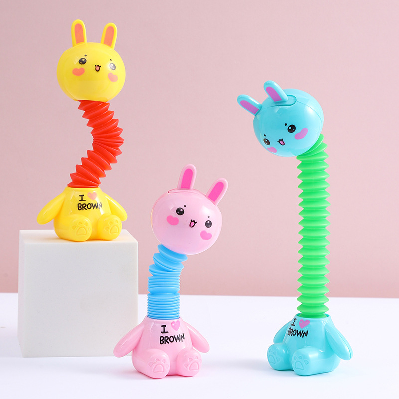 Conejo de estiramiento creativo Juguetes pequeños para niños Descompresión Regalos pequeños Premios de jardín de infantes Actividades navideñas Dibujos animados para niños y niñas