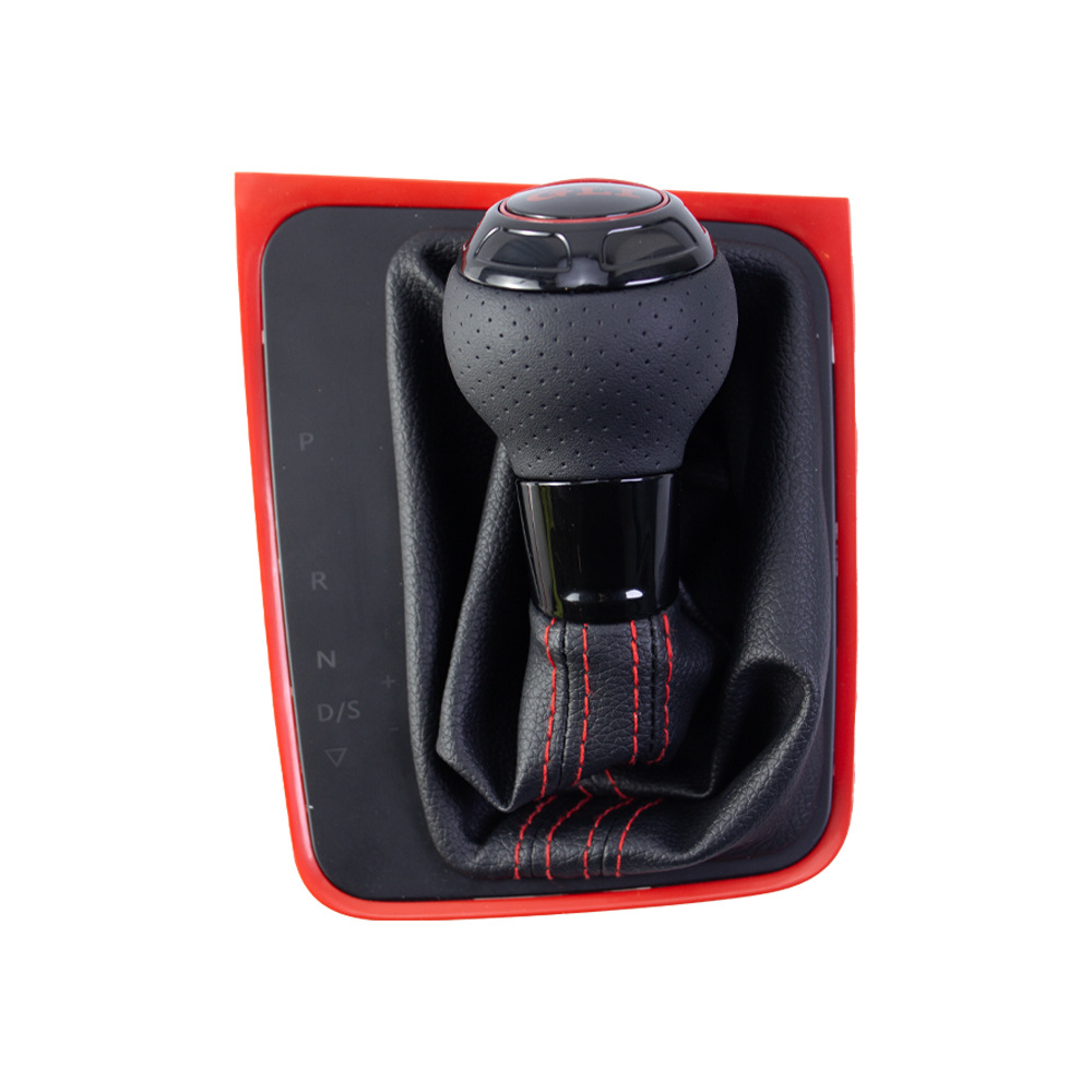 Transfronterizo aplicable a Volkswagen Golf 7 coche GLI línea roja cabeza de cambio de marchas bola de mano cubierta de polvo accesorios integrados image 5