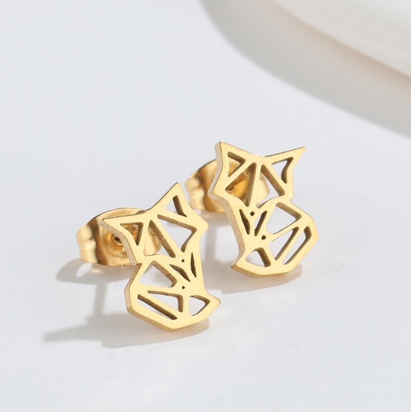 Fashion Animal Titanium Steel Ear Studs Plating No Inlaid Stainless Steel Earrings
