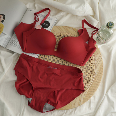 1804 sexy sujetador estampado de leopardo traje inalámbrico pequeño pecho plano Sujetador push up ajustable de una sola pieza de ropa interior sin costuras