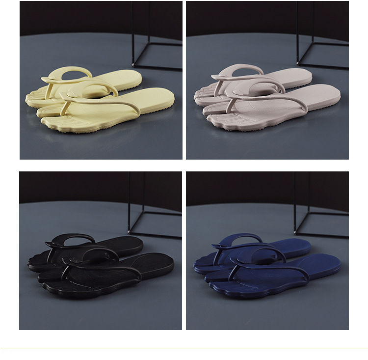 Unisex Basic Solid Color Round Toe Flip Flops display picture 3