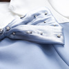 Exquisite Bow Tie Studded Diamond Short Sleeve Waist Wrapped A-line Skirt