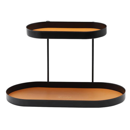 Nordic entryway key holder shelf jewelry storage tray desk cosmetic storage box iron and leather miscellaneous tray