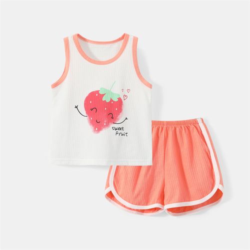Baby onesie set summer thin sleeveless clothes pure cotton unisex children summer shorts cute super adorable