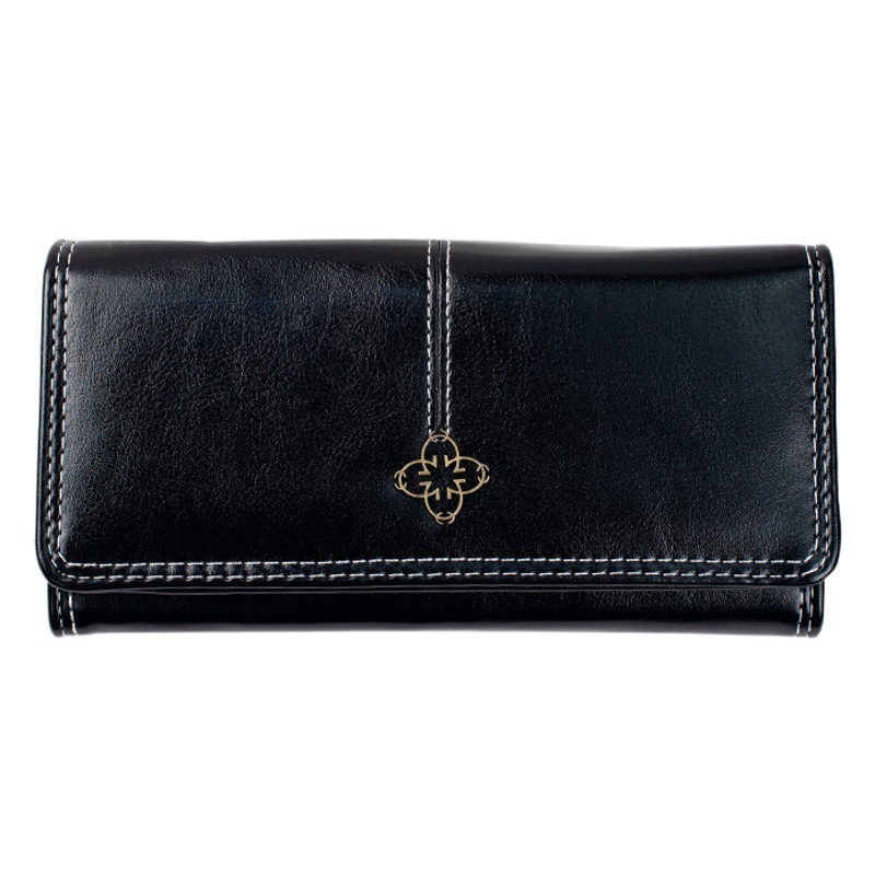 2021 nueva cartera de mano larga para mujer transfronteriza europea y americana retro aceite de cera de cuero Cambio de tarjeta múltiple para mujer