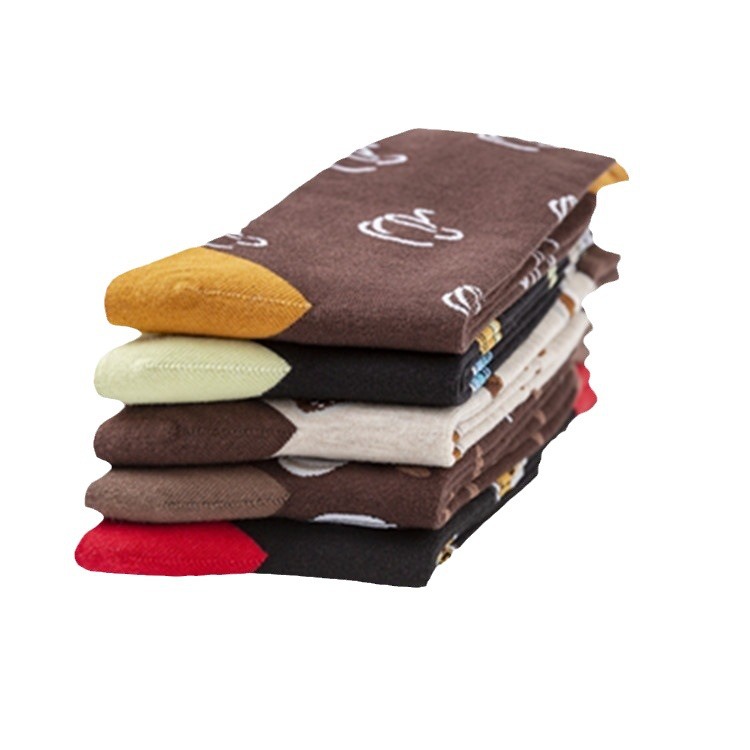 Accessoires vestimentaires Repérez les nouvelles chaussettes colorées à la mode Chaussettes mi-hautes en coton Série de boissons Motifs Casual Trendy_voghion.com
