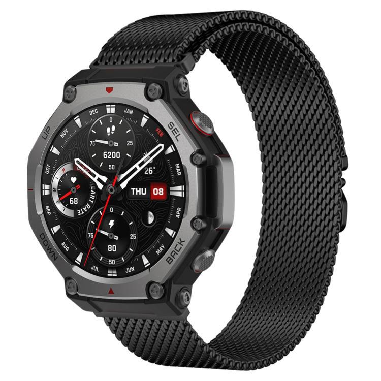 xDfind Milannis para paracaídas correa para Amazfit T-Rex3 pulsera de metal de acero inoxidable
