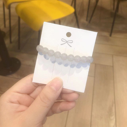 Factory direct sale imitation jade beads bracelet wholesale string bracelets simple two-yuan store girl fresh and simple agate accessories